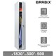 Шкаф металлический для одежды BRABIX "LK 11-30", УСИЛЕННЫЙ, 1 секция, 1830х300х500 мм,18 кг, 291127, S230BR401102 291127