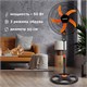 Вентилятор напольный, 3 режима, SONNEN TF-50W-45-А304, d=45 см, 50 Вт, черный, 454789, FS-45-A304 454789