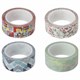 Клейкая WASHI-лента для декора, 15 мм х 5 м, ассорти, в дисплее, рисовая бумага, ОСТРОВ СОКРОВИЩ, 661719 661719
