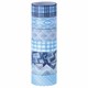 Клейкие WASHI-ленты для декора ОТТЕНКИ СИНЕГО, 15 мм х 3 м, 7 цветов, рисовая бумага, ОСТРОВ СОКРОВИЩ, 661703 661703