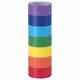 Клейкие WASHI-ленты для декора РАДУЖНЫЕ, однотонные, 15 мм х 3 м, 7 цветов, рисовая бумага, ОСТРОВ СОКРОВИЩ, 661702 661702