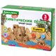 Песок для лепки кинетический, 3 цвета, 3 кг, коробка-песочница, BRAUBERG KIDS, 666009 666009