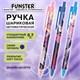 Ручка шариковая автоматическая с принтом FUNSTER (ФАНСТЕР) "ANIME", корпус soft-touch, СИНЯЯ, узел 0,7 мм, линия письма 0,35 мм, 144406 144406