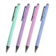 Ручки шариковые автоматические BRAUBERG "VIVID PASTEL", СИНИЕ, НАБОР 4 ШТУКИ, soft-touch, пишущий узел 0,7 мм, линия письма 0,35 мм, 144408 144408