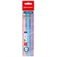 Ручки гелевые с грипом BRAUBERG "VIVID PASTEL", СИНИЕ, НАБОР 3 ШТ., игольчатый узел 0,5 мм, линия письма 0,35 мм, 144540 144540