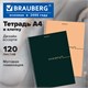 Тетрадь А4, 120 л., BRAUBERG, гребень, клетка, матовая ламинация, "Минимал Цвет", 405642 405642