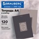 Тетрадь А4, 120 л., BRAUBERG, гребень, клетка, матовая ламинация, "Винтаж", 405644 405644