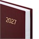 Ежедневник датированный 2027 145х215 мм, А5, STAFF, обложка бумвинил, бордовый, 117814 117814