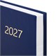 Ежедневник датированный 2027 145х215 мм, А5, STAFF, обложка бумвинил, синий, 117816 117816