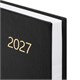 Ежедневник датированный 2027 145х215 мм, А5, STAFF, обложка бумвинил, черный, 117817 117817