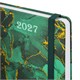 Ежедневник датированный 2027 с резинкой, 145х203 мм, А5, BRAUBERG, твердый, фольга, "Marmaron", 117823 117823