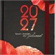 Ежедневник датированный 2027 с резинкой, 145х203 мм, А5, BRAUBERG, твердый, УФ-ЛАК, "Маки", 117834 117834