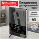 Ежедневник датированный 2027, А5, 138x213 мм BRAUBERG "Assistant", под кожу, держатель, черный, 117868 117868