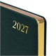 Ежедневник датированный 2027, А5, 138x213 мм, BRAUBERG "Iguana", под кожу, темно-зеленый, 117902 117902