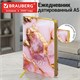 Ежедневник датированный 2027, А5, 138x213 мм, BRAUBERG "Vista", под кожу, гибкий, "Pink marble", 117983 117983