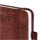 Ежедневник датированный 2027, МАЛЫЙ ФОРМАТ, 100х150 мм, А6, BRAUBERG "Wood", под кожу, коричневый, 118117 118117
