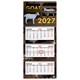 Календарь квартальный 2027 г., 3 блока, 3 гребня, бегунок, офсет, BRAUBERG EXTRA MINI, "Goat 2027", 118379 118379