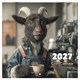 Календарь настенный перекидной 2027 г., BRAUBERG, 12 листов, 28,5х57 см, "Goat calendar", 118417 118417
