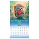 Календарь настенный перекидной 2027 г., BRAUBERG, 12 листов, 21,4х42,8 см, МИНИ, "Magic animals", 118431 118431