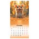 Календарь настенный перекидной 2027 г., BRAUBERG, 12 листов, 21,4х42,8 см, МИНИ, "Magic animals", 118431 118431