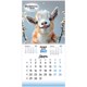 Календарь настенный перекидной 2027 г., BRAUBERG, 12 листов, 21,4х42,8 см, МИНИ, "Funny goats", 118432 118432
