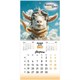 Календарь настенный перекидной 2027 г., BRAUBERG, 12 листов, 21,4х42,8 см, МИНИ, "Funny goats", 118432 118432