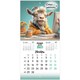 Календарь настенный перекидной 2027 г., BRAUBERG, 12 листов, 21,4х42,8 см, МИНИ, "Funny goats", 118432 118432
