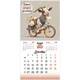 Календарь настенный перекидной 2027 г., BRAUBERG, 12 листов, 21,4х42,8 см, МИНИ, "Funny goats", 118432 118432