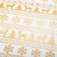 Подарочный мешок (1 шт.) новогодний, дизайн в виде ЗИМНЕГО ЛЕСА, 30х45 см, под лён, фольга, ЗОЛОТАЯ СКАЗКА, 592536 592536