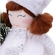 Украшение новогоднее интерьерное 34 см, дизайн "Девочка с рожками", полиэстер, пенопласт, ЗОЛОТАЯ СКАЗКА, 592962 592962