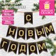Гирлянда новогодняя "С Новым Годом", 11 флажков, 10х15 см, 2,5 м лента, картон, глиттер, ЗОЛОТАЯ СКАЗКА, 592981 592981