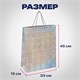 Пакет подарочный 33x13x45 см (XL), НАБОР 3 шт., 3 дизайна, голография, ЗОЛОТАЯ СКАЗКА, 609737 609737