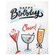 Пакет подарочный (1 штука) 18х10х23 см (M), "Happy Birthday", ассорти, глиттер, фольга, ЗОЛОТАЯ СКАЗКА, 700806 700806