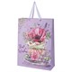 Пакет подарочный (1 штука) 33х13х45 см (XL), "Flower Mix", ассорти, глиттер, фольга, ЗОЛОТАЯ СКАЗКА, 700825 700825