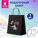 Пакет подарочный (1 штука) 26х13х32 см (L) "Подружке", крафт, ЗОЛОТАЯ СКАЗКА, 700853 700853